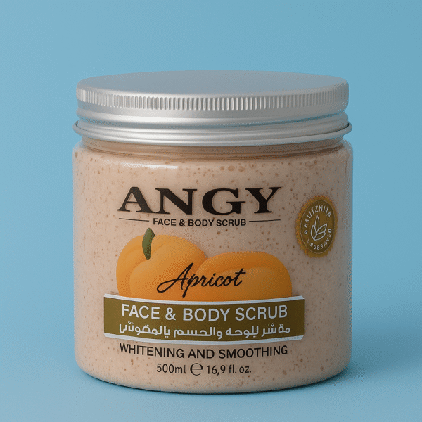 . ✨ "خلي بشرتك تبرق نعومة مع ANGY Apricot Scrub"