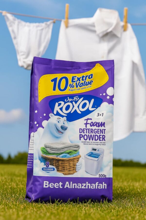🔥💜 مسحوق الغسيل ROXOL الموف – رغوة نظافة ولا أروع! 💜🔥